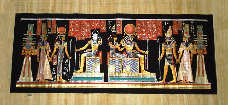 &nbsp;Papyrus Painting -  Nefertari and the Journey to the Afterlife
