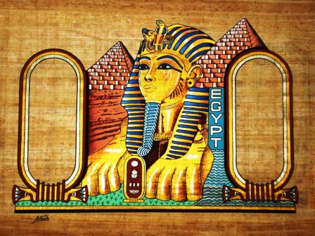 Papyrus Painting: Personalized Sphinx