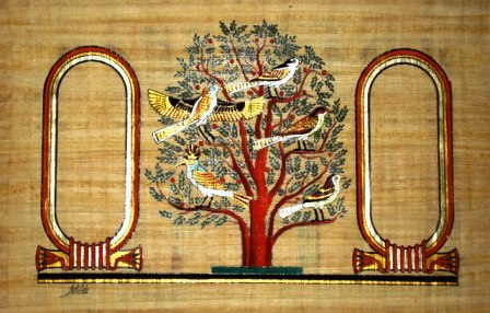 Personalized papyrus art - Tree of life