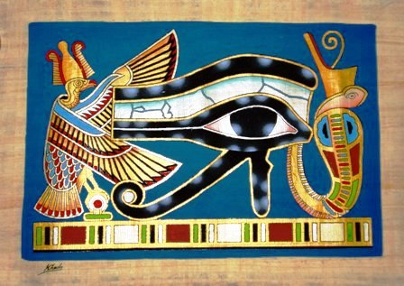  The Protective Eye of Horus Papyrus Painting